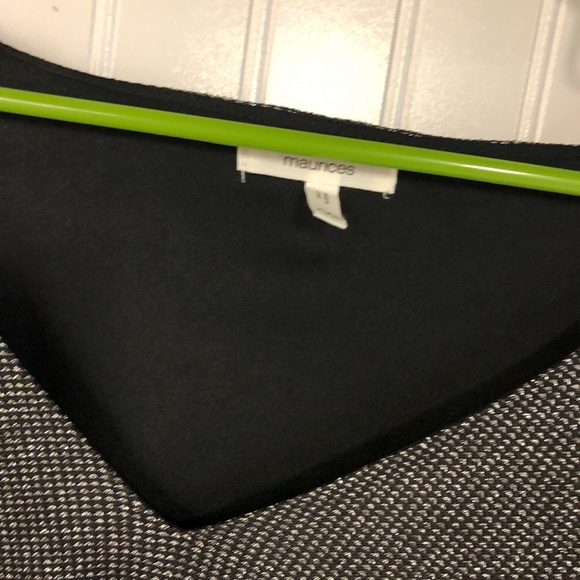 Maurices Silver Metallic V-Neck Blouse with Ruched Sleeves XXL - Picture 3 of 4